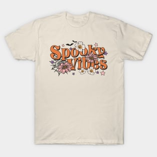 Spooky Vibes Groovy Halloween T-Shirt